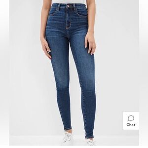 American Eagle Super High-Rise Jegging Medium Wash Skinny Jean Size 4 Short